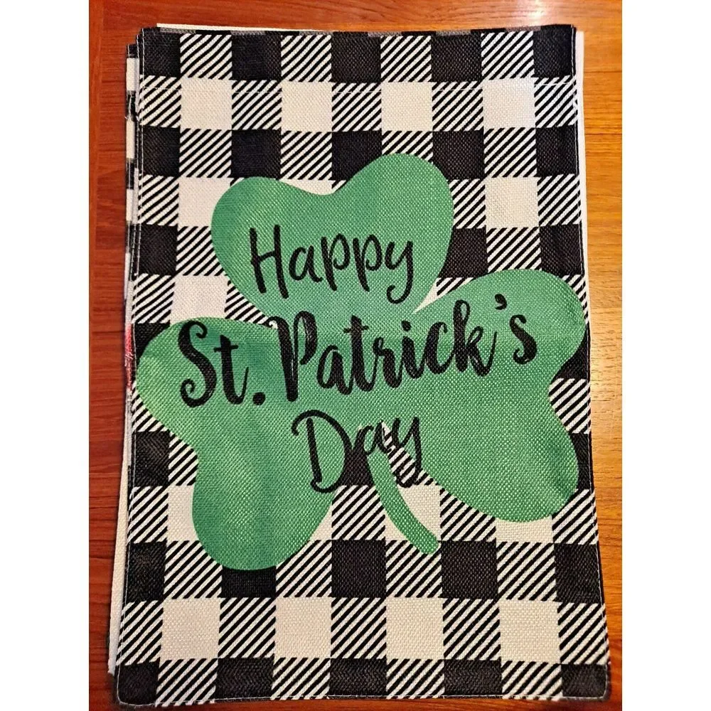 Happy St Patricks‎ Day Garden Flag 12x18 NEW Home & Garden 1pc Double Sided